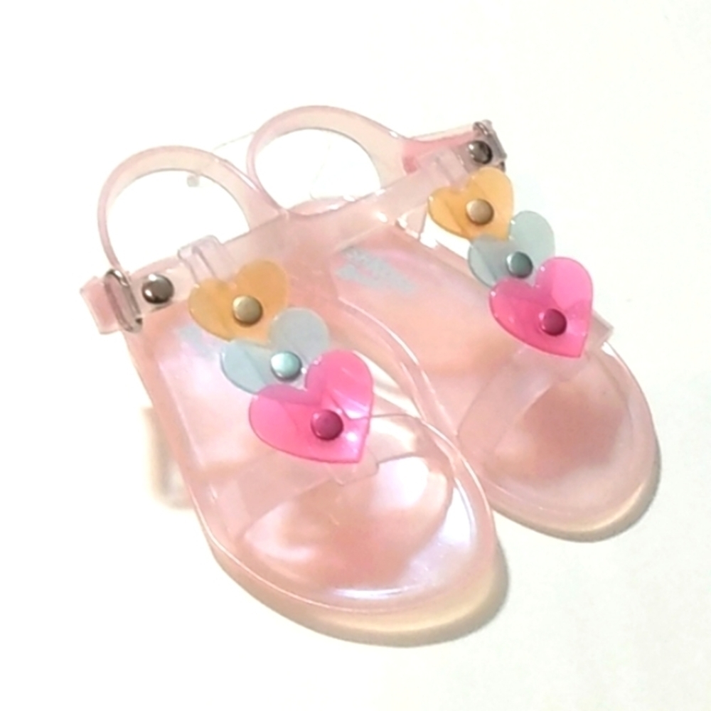 OSHKOSH B'GOSH GIRLS PINK HEART SANDALS SIZE 8 NWOT